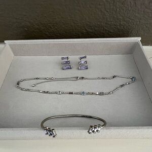 Kendra Scott Lilac Necklace, Bracelet, and Earring set